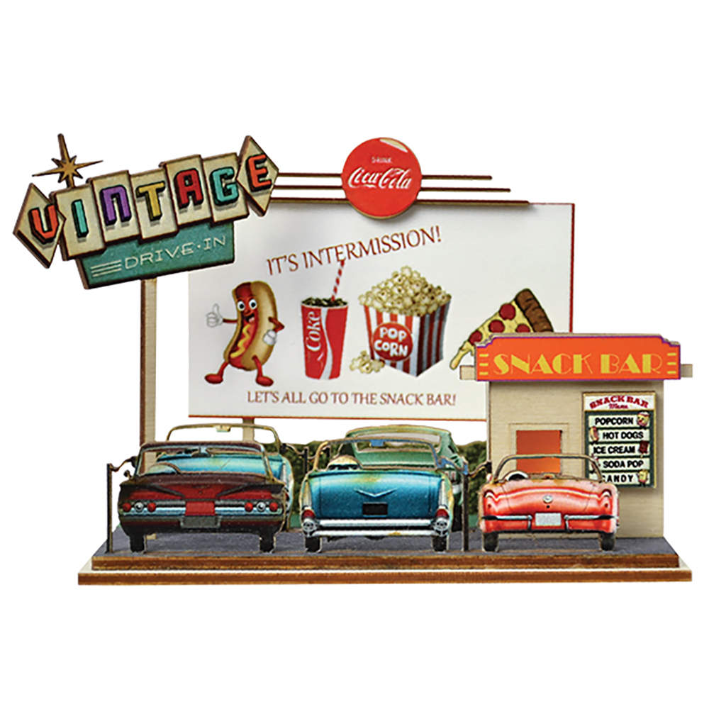 Coca Cola Villages Drive In Theatre - With Box by Old World Christmas (Newer)-1