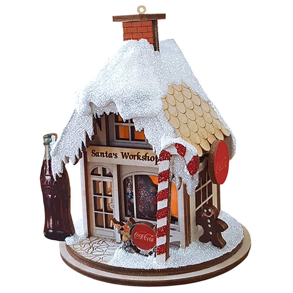 Coca Cola Villages Santa's Workshop - Boxed by Old World Christmas (Newer)-1