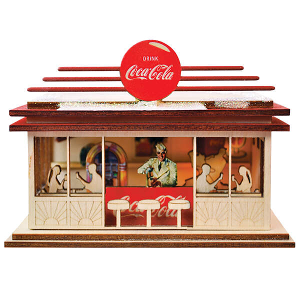Coca Cola Villages Soda Shop - Boxed by Old World Christmas (Newer)-1