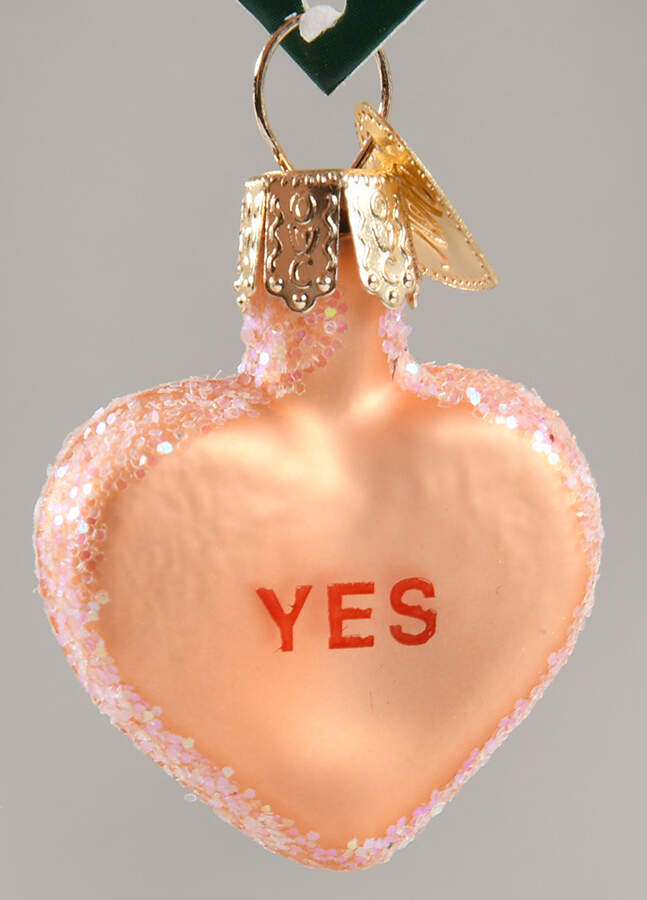 Hearts Heart-Yes - No Box by Old World Christmas (Newer)-1
