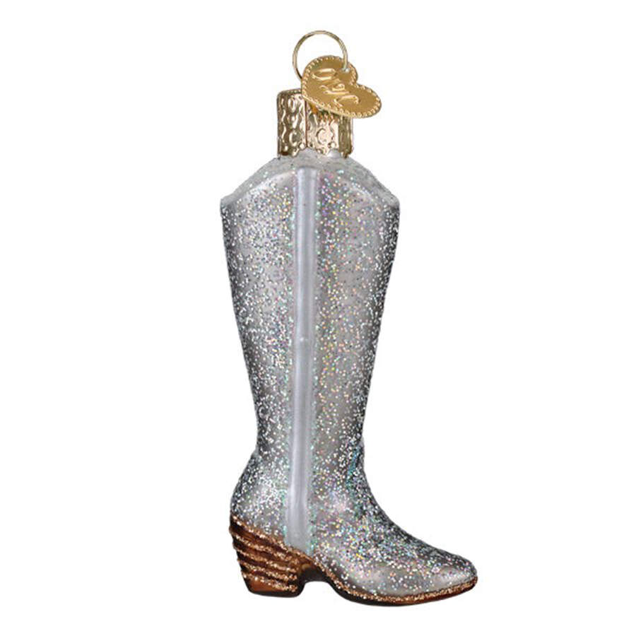 Clothing & Footwear - Fashion Glittered Boot - Nb676, No Box by Old World Christmas (Newer)-1