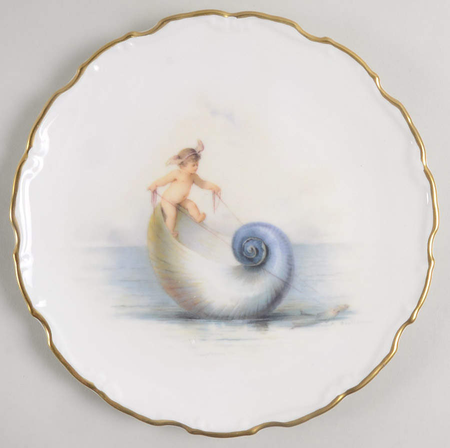 Cupid and Shells Carriage And Pair - No Box by Minton-1