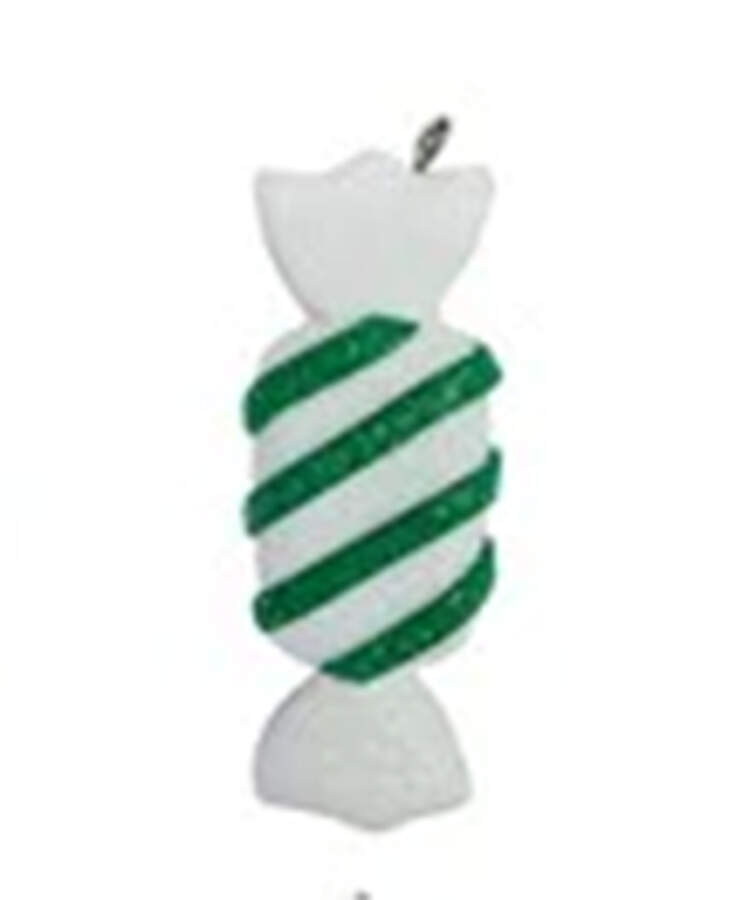 Rudolph Advent Calender Green & White Candy - No Box by Old World Christmas (Newer)-1
