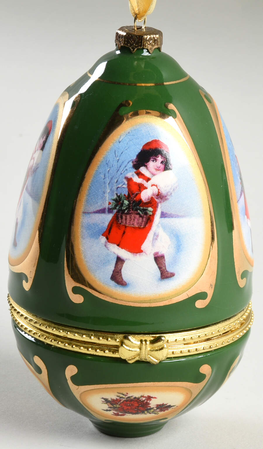 Musical Egg Ornaments Green Egg-Hark The Herald Angel - Boxed by Mr Christmas-1