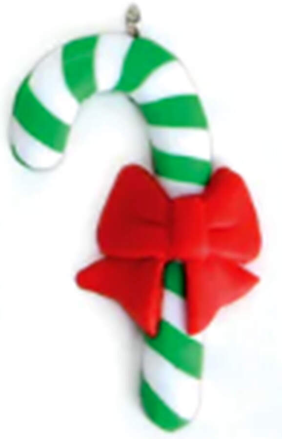 Advent Calendar Candy Cane-Green & White - No Box by Old World Christmas (Newer)-1