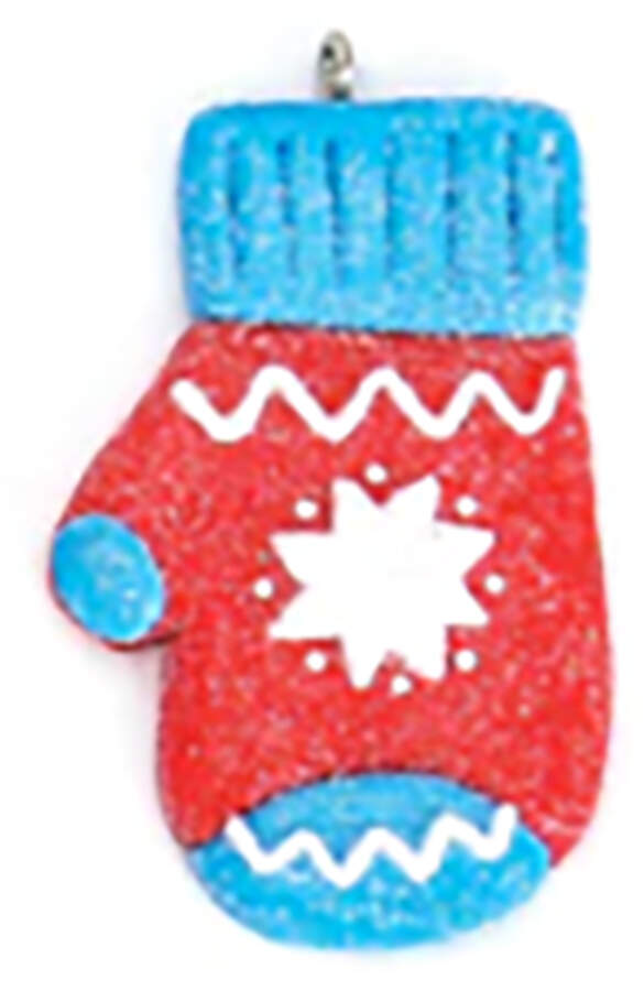 Advent Calendar Mitten-Red & Blue - No Box by Old World Christmas (Newer)-1