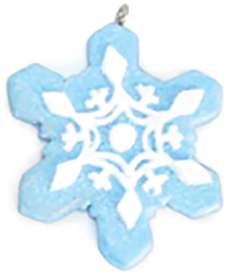 Advent Calendar Snowflake- Blue W/White Trim - No Box by Old World Christmas (Newer)-1