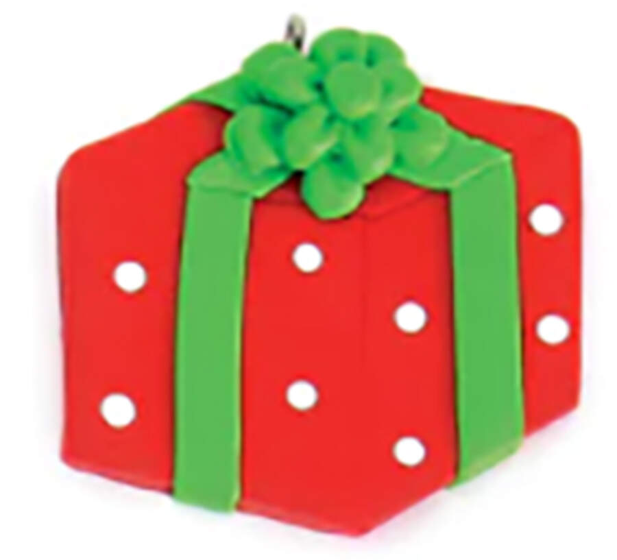 Advent Calendar Present-Red W/White Poka Dots - No Box by Old World Christmas (Newer)-1