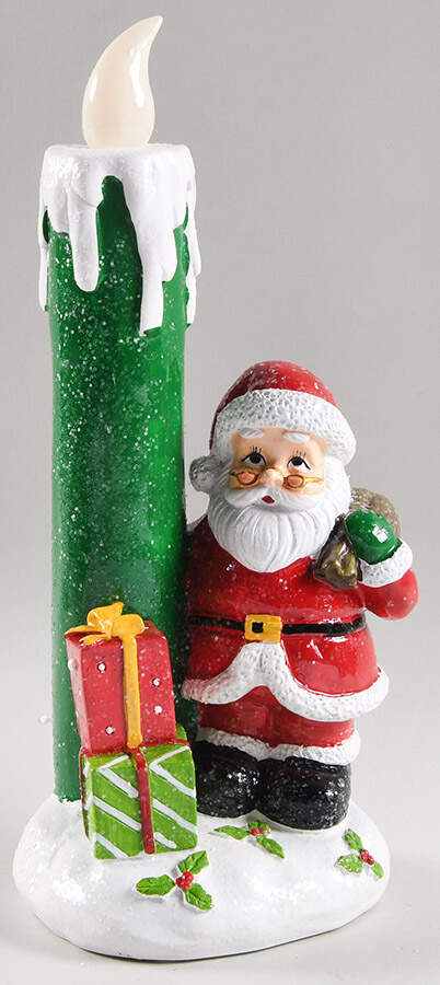 Nostalgic Giftware 12 In. Santa With Candle - Boxed by Mr Christmas-1