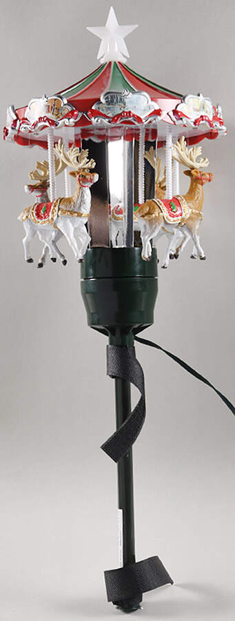 Animated Tree Toppers Reindeer Carousel - Boxed by Mr Christmas-1