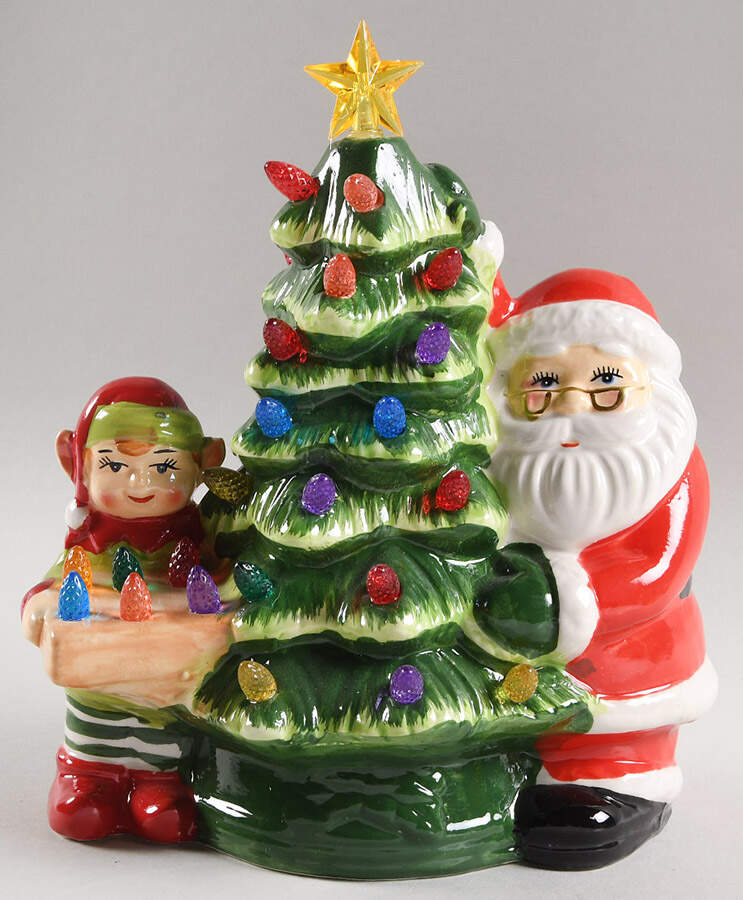 Nostalgic Giftware Santa & Elf Tree-Lighted - No Box by Mr Christmas-1