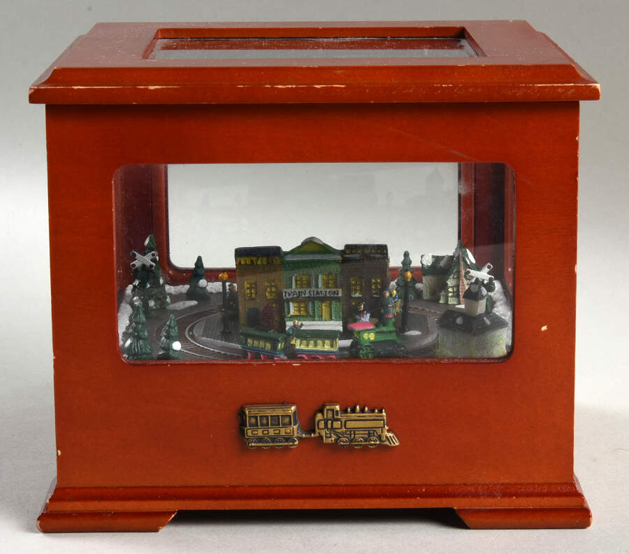 Heirloom Music Boxes Train Station - With Box by Mr Christmas-1