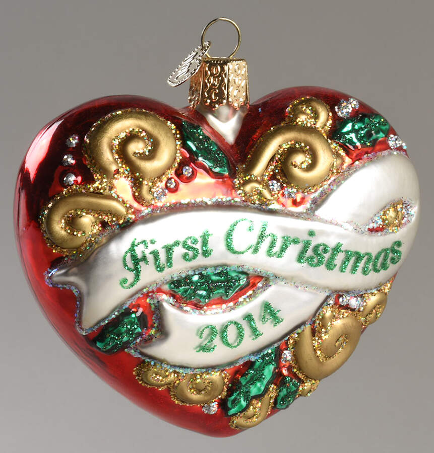 First Christmas Heart 2014-First Christmas Heart - No Box by Old World Christmas (Newer)-1
