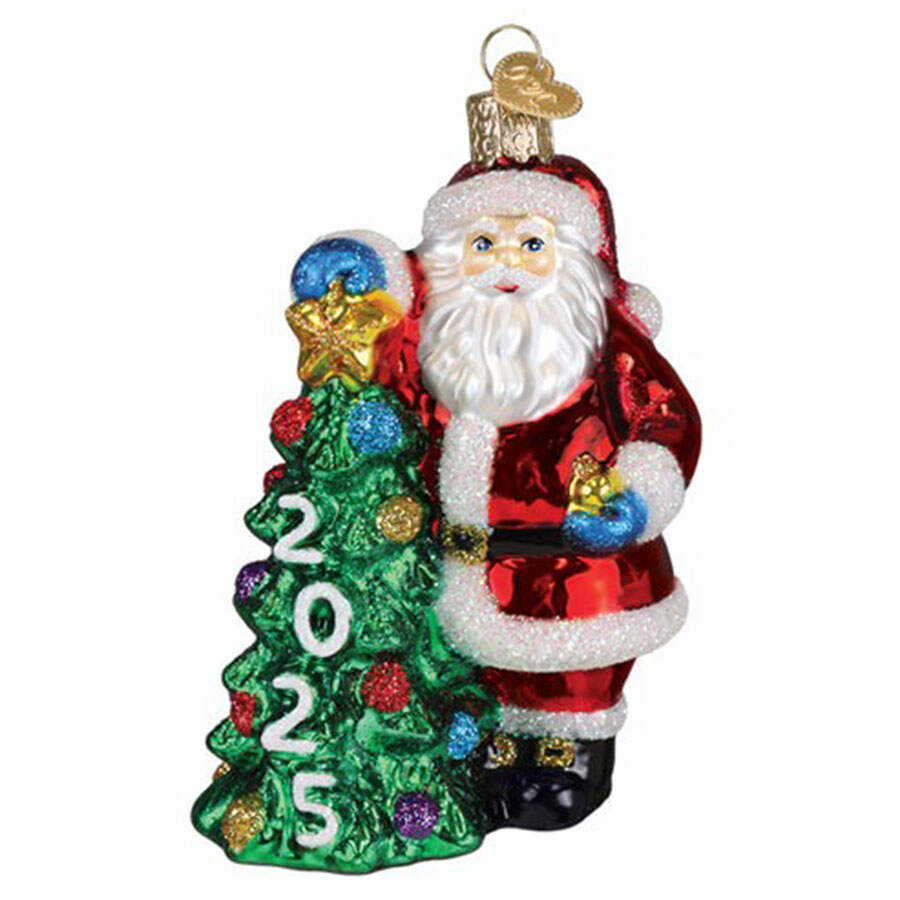Annual Santa 2025 Santa With Tree - No Box Nb2025 by Old World Christmas (Newer)-1