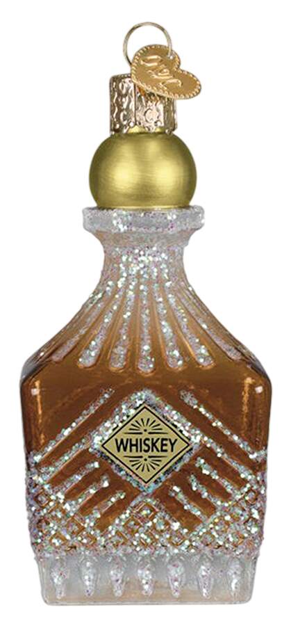 Wine, Spirits & More Whiskey Bottle Decanter - No Box by Old World Christmas (Newer)-1