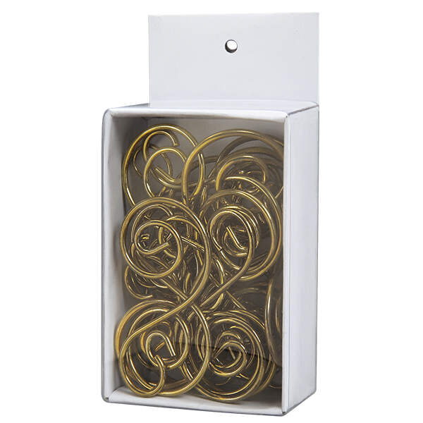 Ornaments Accessories S Hooks-Gold Box Of 24 - With Box by Old World Christmas (Newer)-1