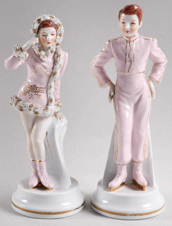 Maruyama Figurines Skater-Pair - No Box by Maruyama-1