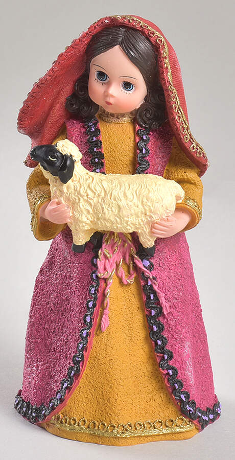 Madame Alexander Nativity (Resin) Shepherdess With Lamb - Boxed by Madame Alexander-1