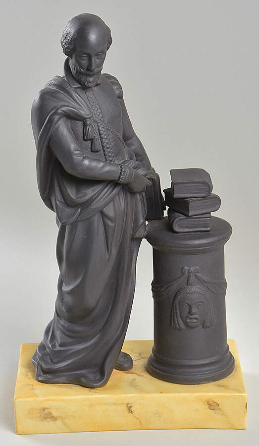 Black Basalt Figurines Shakespeare - No Box by Mottahedeh-1