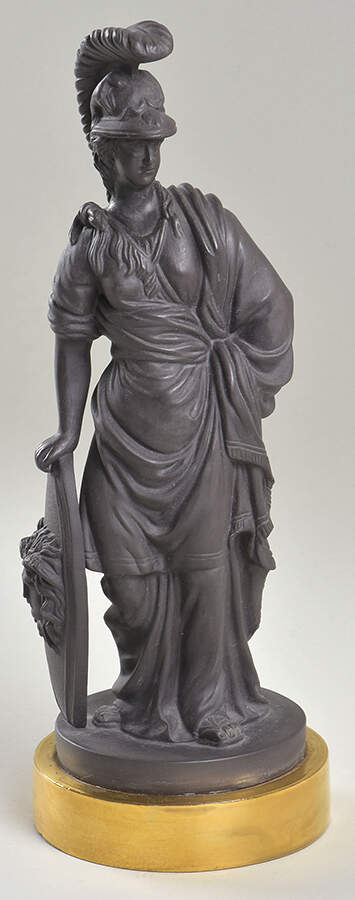 Black Basalt Figurines Minerva - No Box by Mottahedeh-1