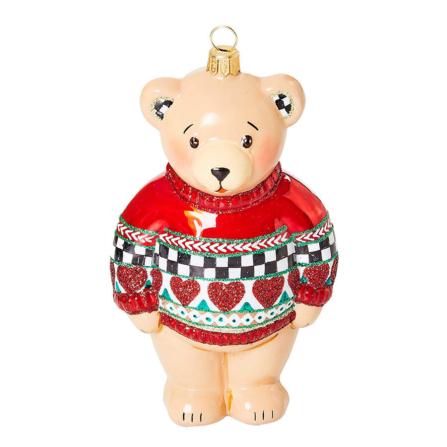 Cozy Christmas Ornaments Sweater Bear - Boxed by MacKenzie-Childs-1