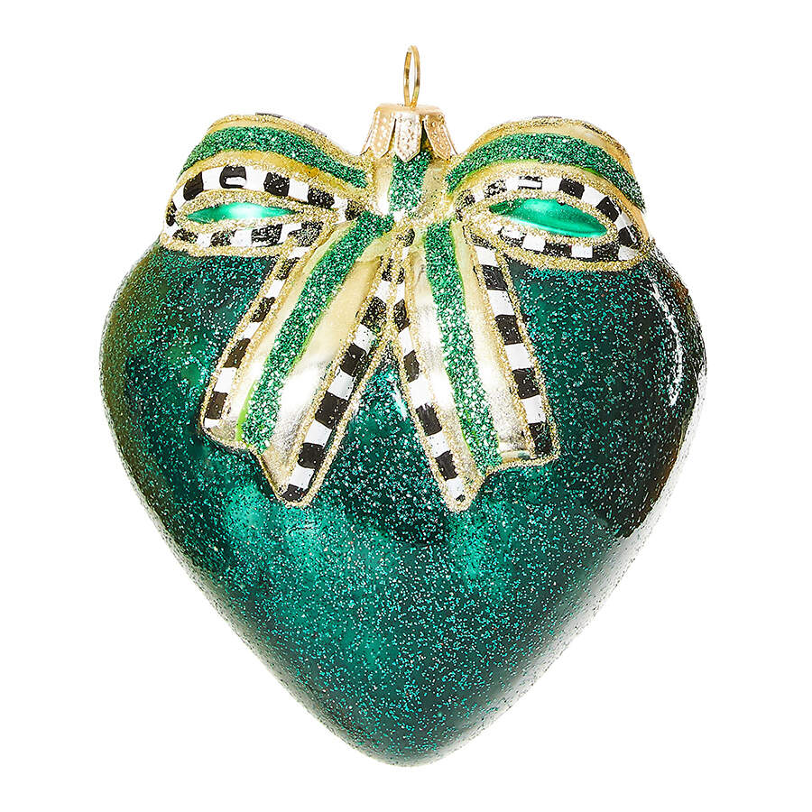 Emerald Luxe Ornaments Heart  - Boxed by MacKenzie-Childs-1