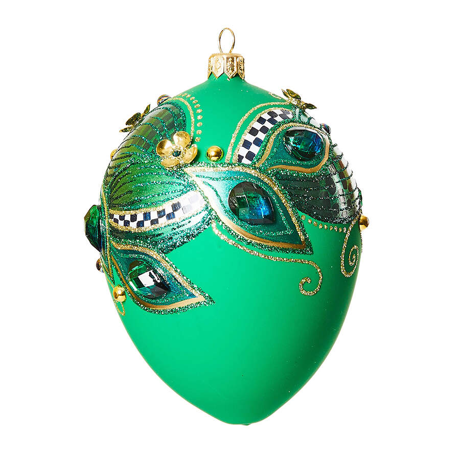 Emerald Luxe Ornaments Oval Ball - Boxed by MacKenzie-Childs-1
