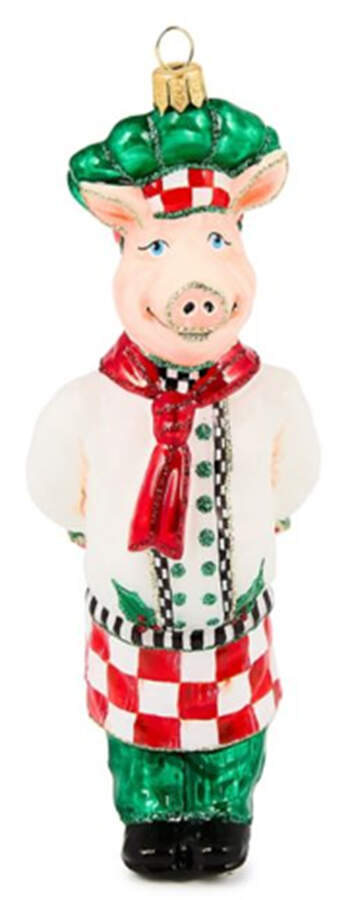 Check It Out Ornaments Chef Pig - Boxed by MacKenzie-Childs-1