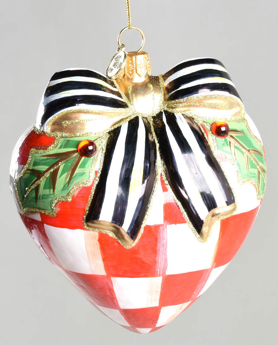 Check It Out Ornaments Red Heart - Boxed by MacKenzie-Childs-1