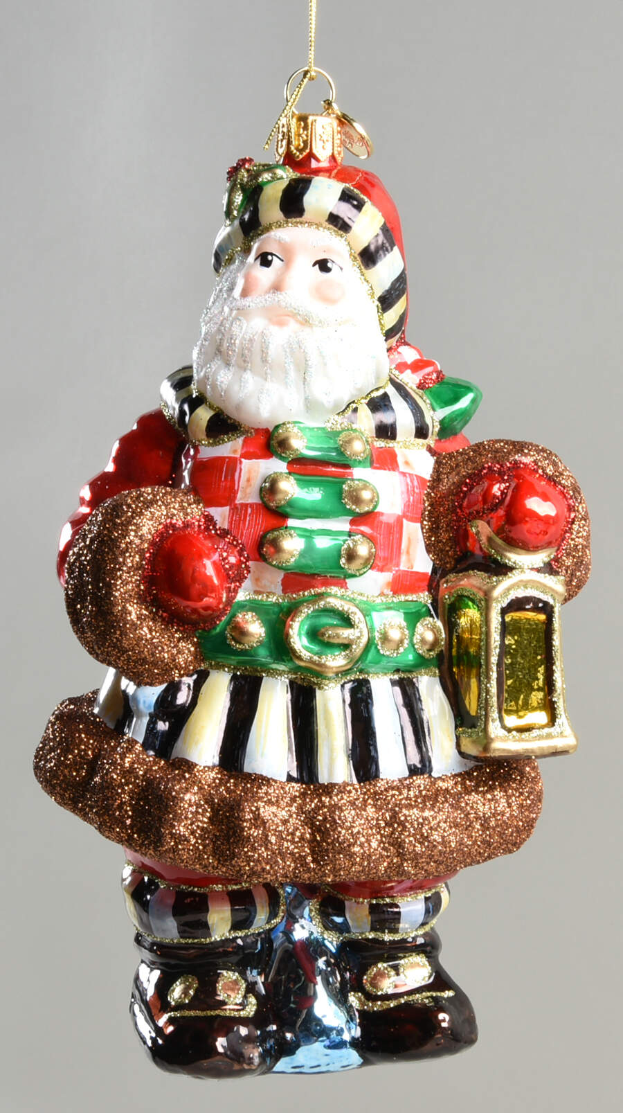 Check It Out Ornaments Town Crier Santa - Boxed by MacKenzie-Childs-1
