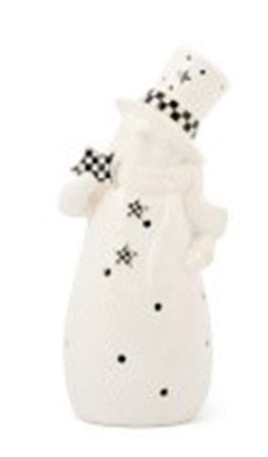 Courtly Noel Illuminated Snowman Figurine - Boxed by MacKenzie-Childs-1