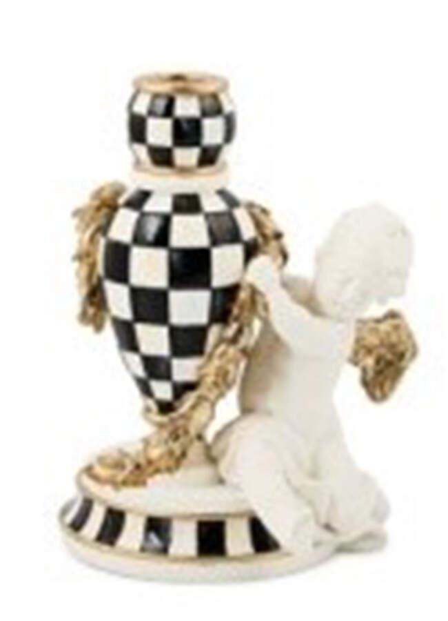 Courtly Noel Sitting Cherub Candle Holder - No Box by MacKenzie-Childs-1
