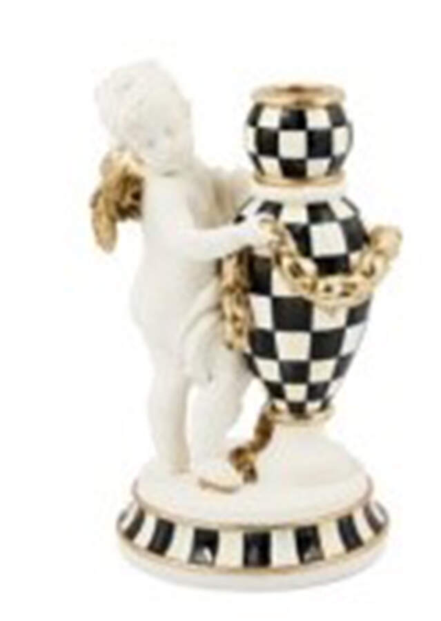 Courtly Noel Standing Cherub Candle Holder - Boxed by MacKenzie-Childs-1