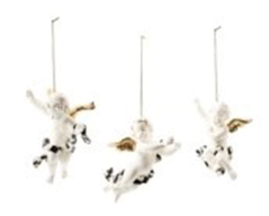 Courtly Noel Cherub Ornaments-Set Of 3 - No Box by MacKenzie-Childs-1