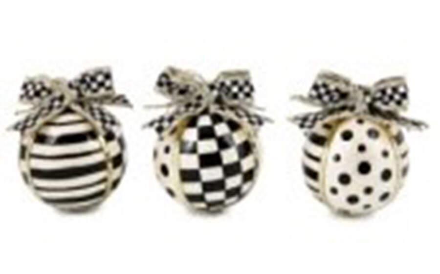 Courtly Noel Capiz Ball Ornaments-Set Of 3 - Boxed by MacKenzie-Childs-1