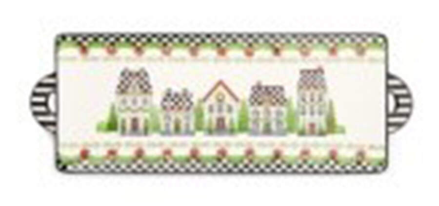 Holly Village Rectangular Platter - No Box by MacKenzie-Childs-1