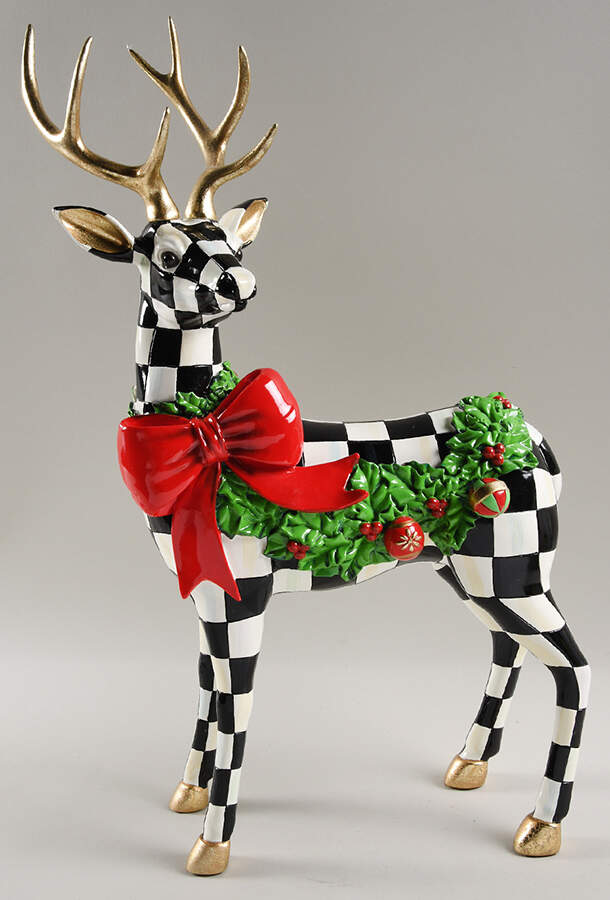 Holly Village Standing Deer - Boxed by MacKenzie-Childs-1