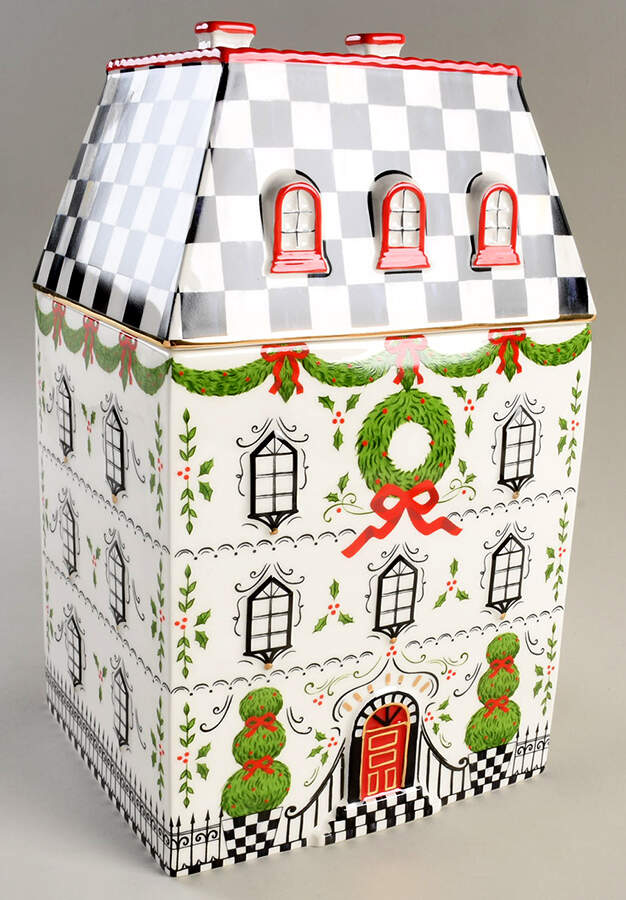 Holly Village Holly Village Cookie Jar - No Box by MacKenzie-Childs-1
