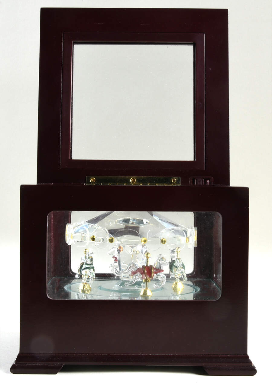 Plaid Tidings Horse Carousel - No Box by Mr Christmas-1