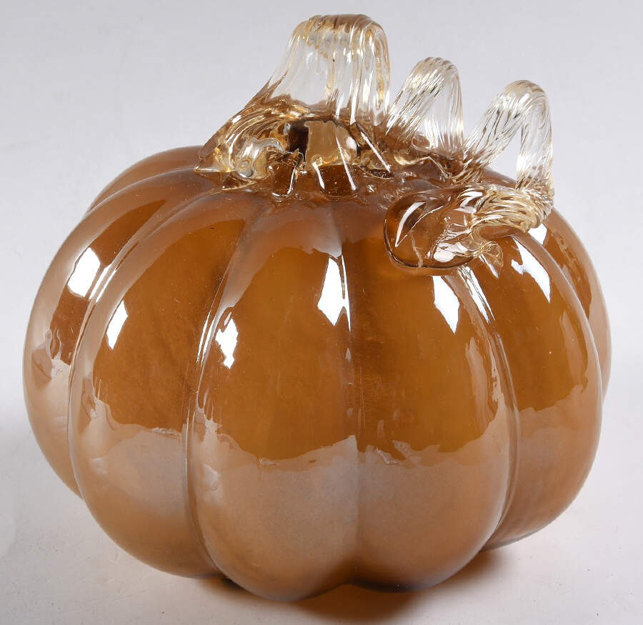 Art Glass Pumpkins Mustard Yellow - No Box by Mikasa-1
