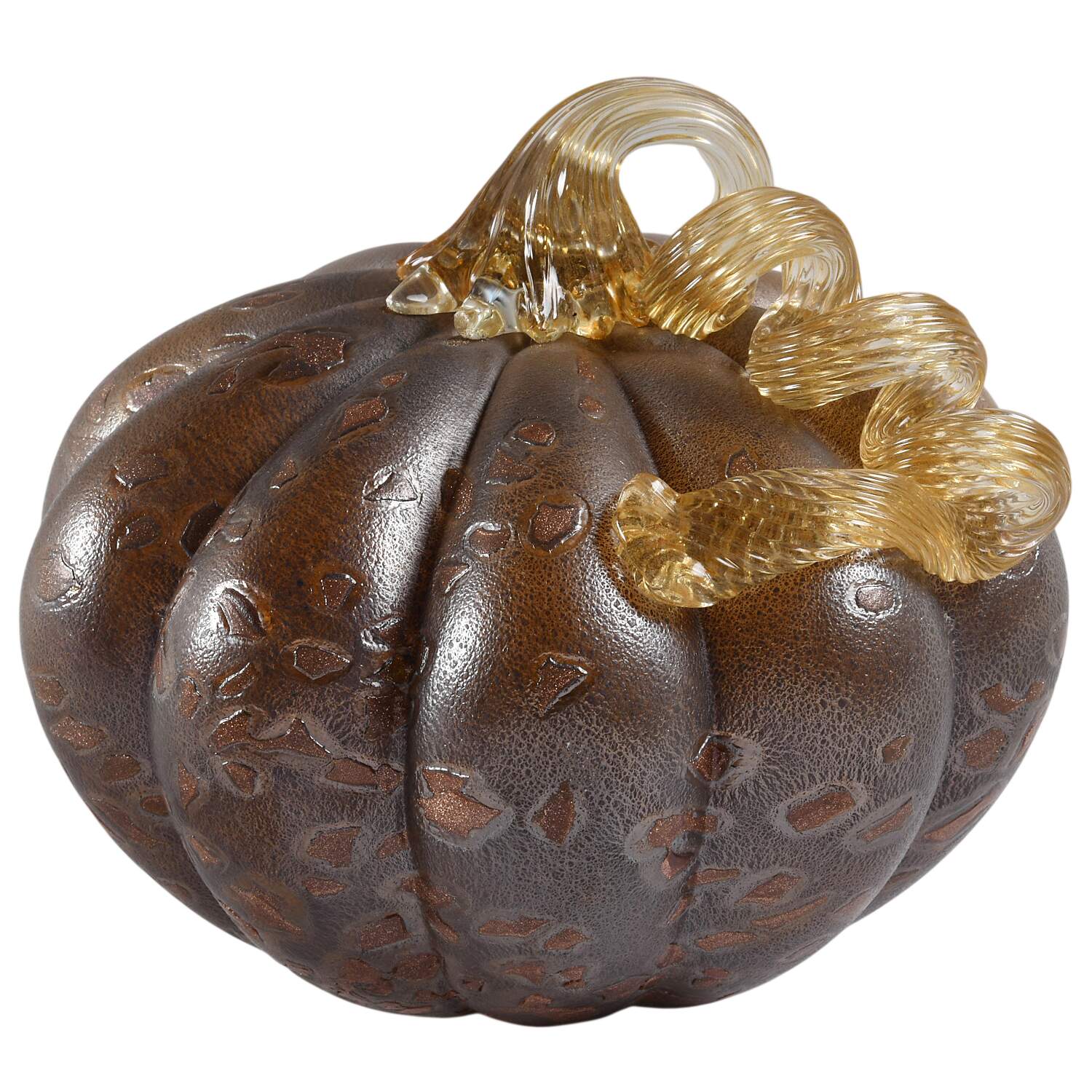 Art Glass Pumpkins Brown Luster - No Box by Mikasa-1