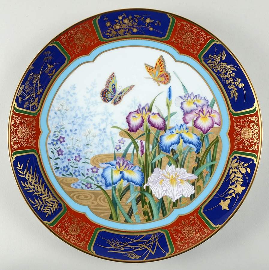 Annual Plate Series Butterflies & Flowers - No Box Nb1980 by Noritake-1