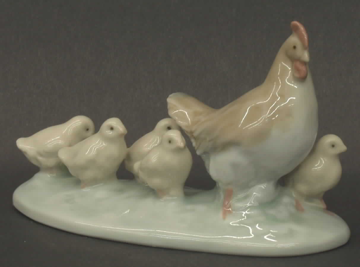 Rabbits and Farm Animals Hen With Chicks - Boxed by Nao-1