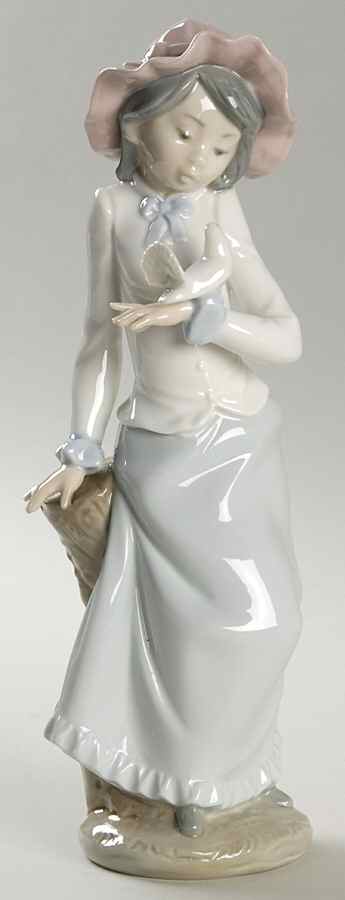 Kids with Birds Or Butterflies Girl Holding Dove - No Box by Nao-1