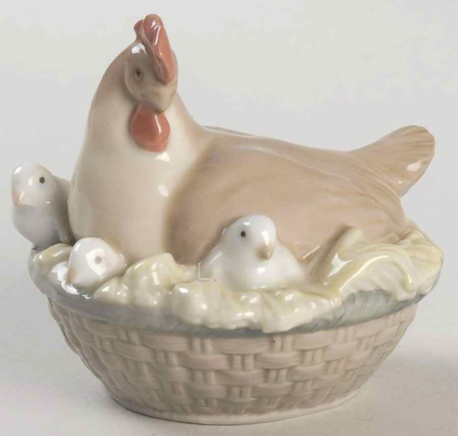 Rabbits and Farm Animals Basket Of Chicks - Boxed by Nao-1