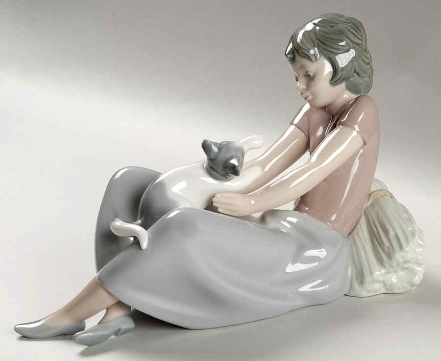 Kids with Animals Girl Sitting With Cat - No Box by Nao-1