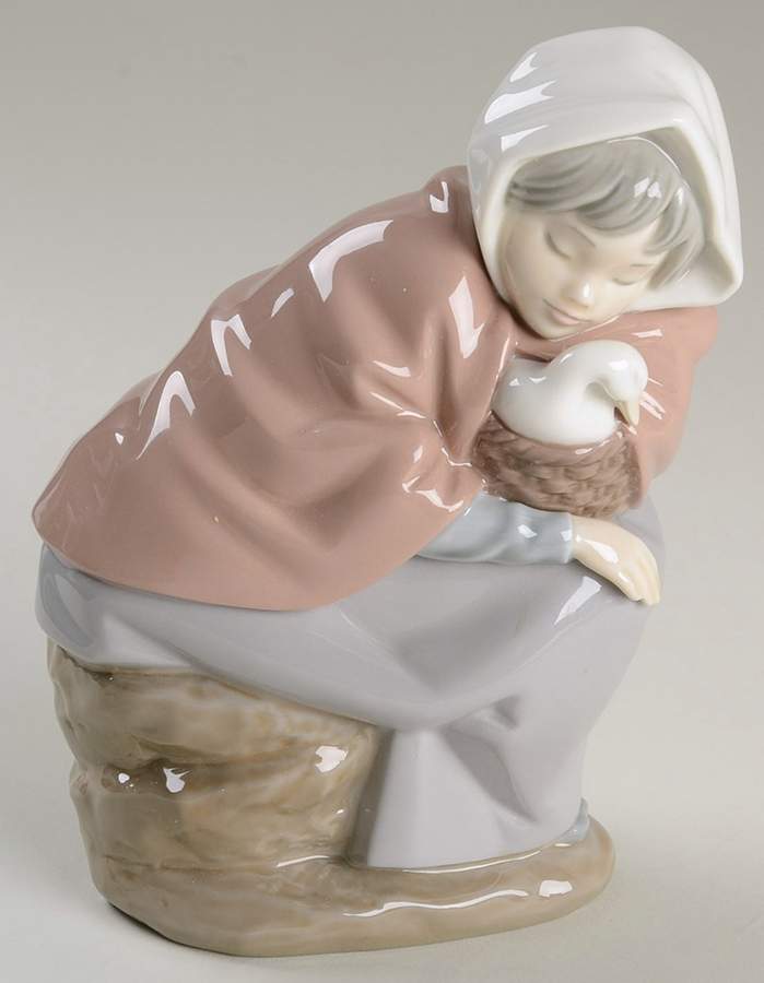 Kids with Birds Or Butterflies Girl Holding Duck - Boxed by Nao-1