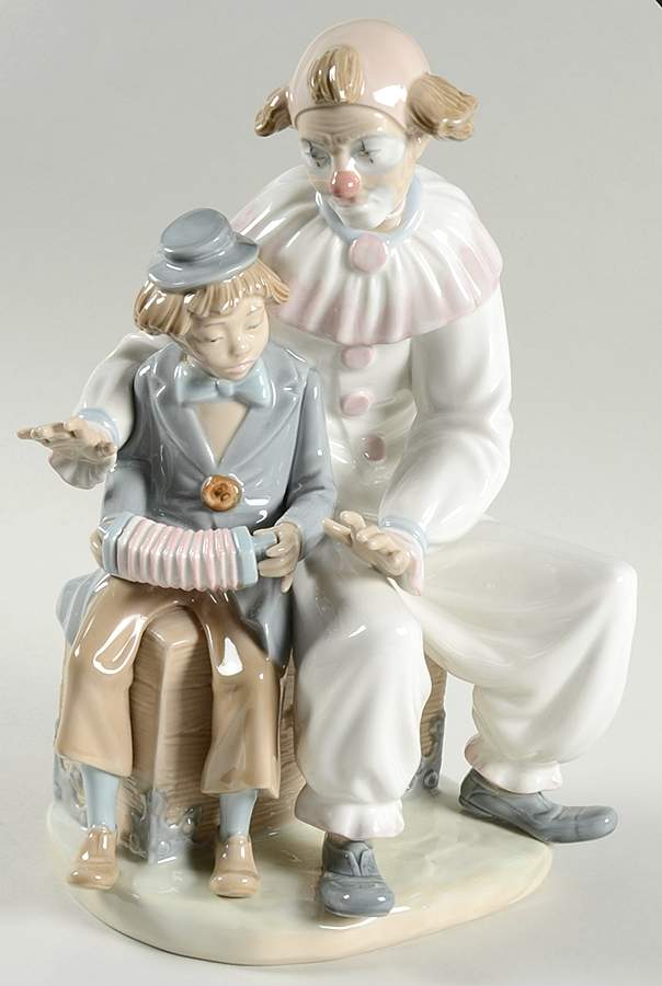 Clowns, Jesters & Harlequins Music Lesson-Clown With Boy - Boxed by Nao-1