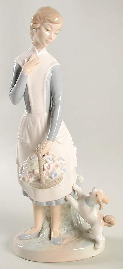 Kids with Animals Flower Seller With Dog - Boxed by Nao-1
