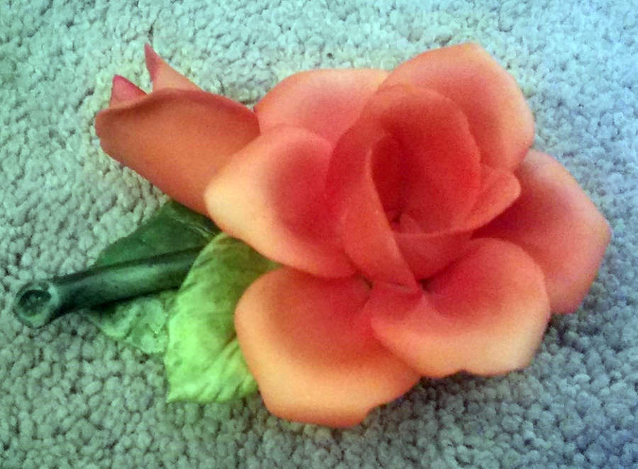 Capodimonte Flowers Coral Rose - No Box by Napoleon-1